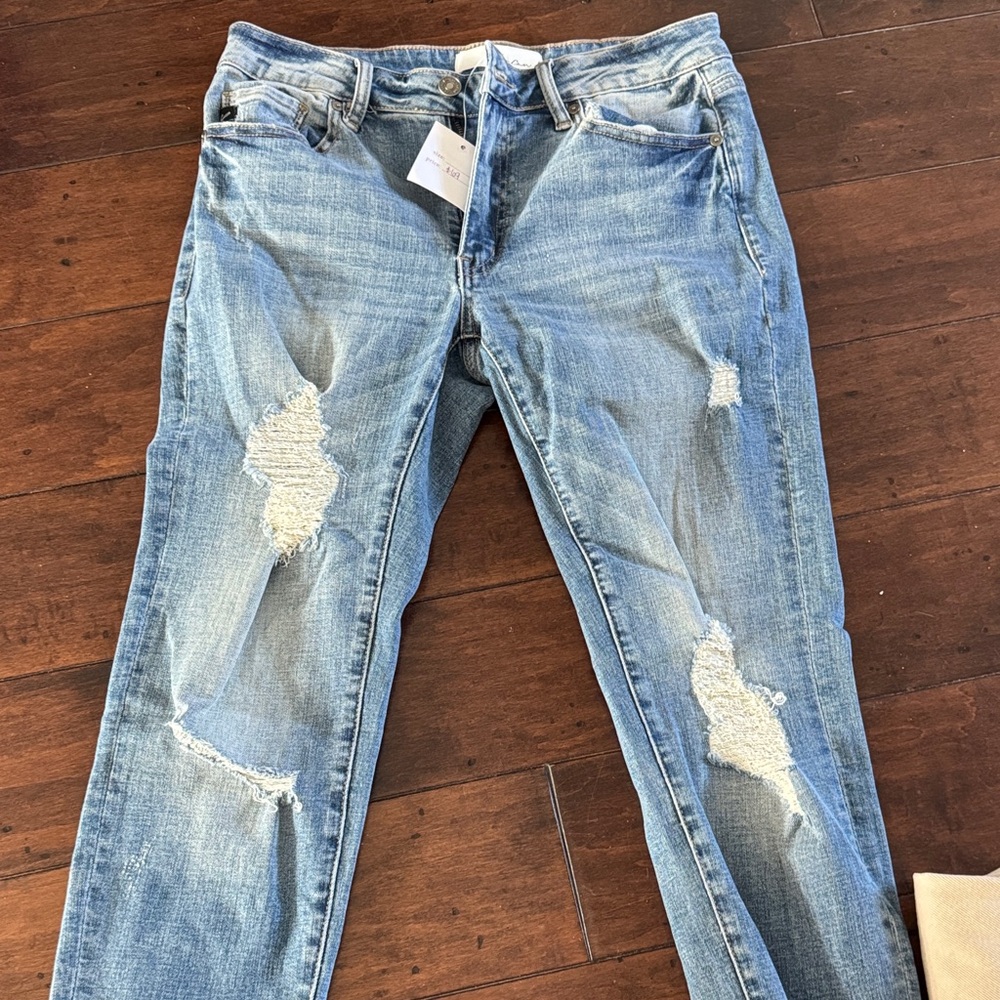 KanCan Light Blue Distressed Boyfriend Jeans
